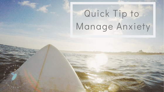 Quick Tip to Manage Panic Attacks